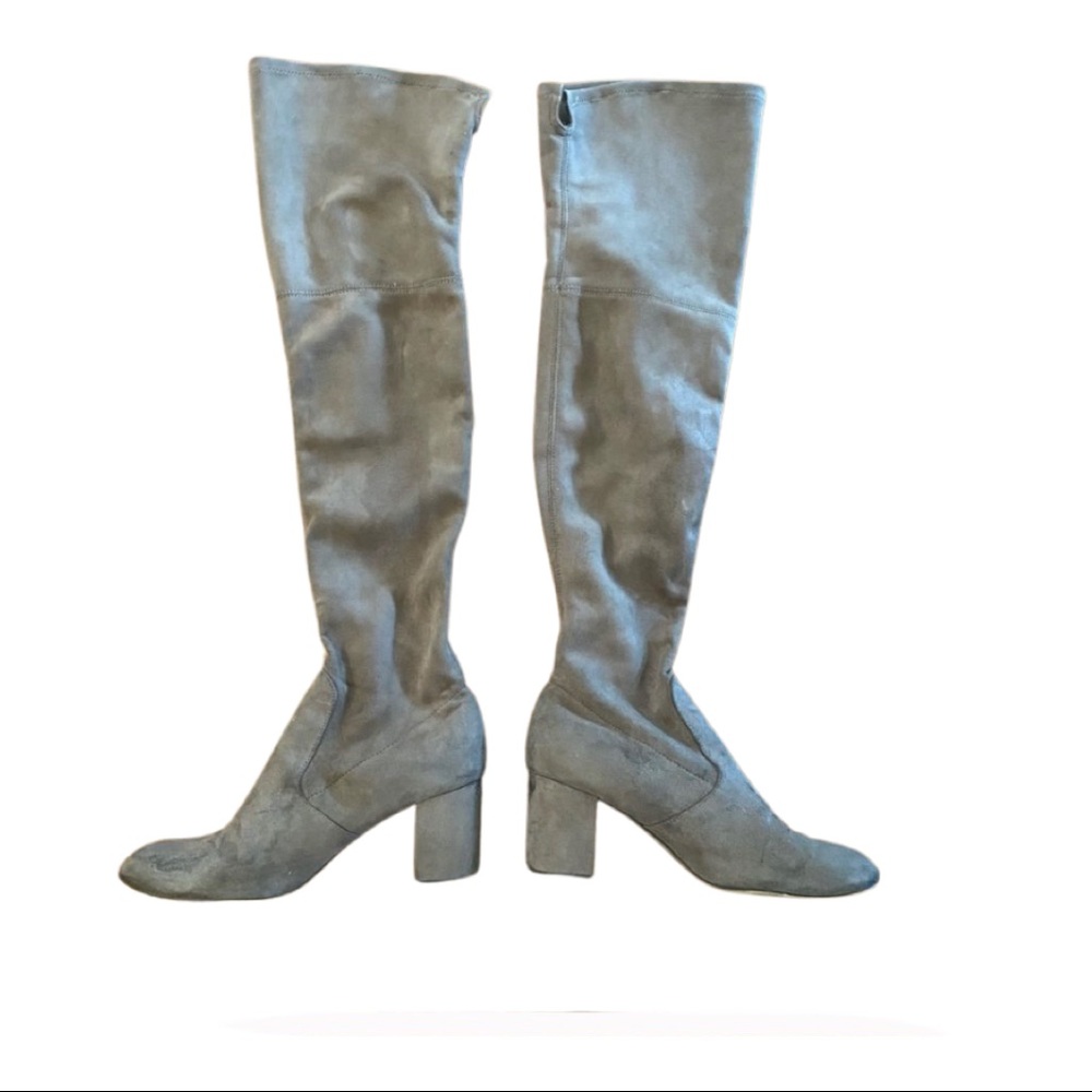 Nordstrom over the knee beige suede boots